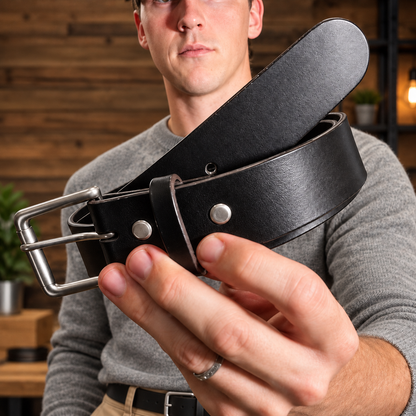 🔥 Last Day 50% OFF✨-🔥 Handmade Full-Grain Buffalo Leather Belt – Built to Last