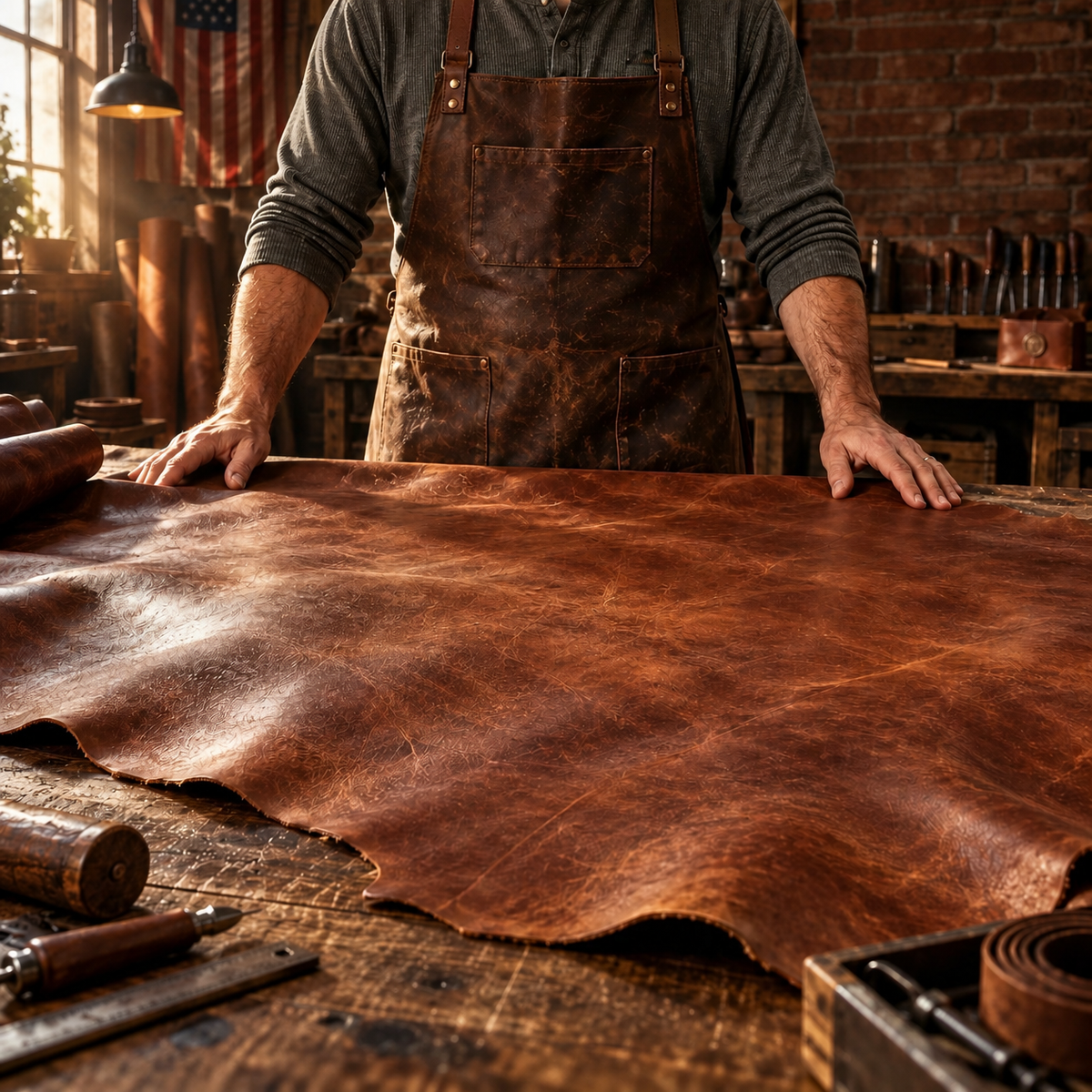 🔥 Last Day 50% OFF✨-🔥 Handmade Full-Grain Buffalo Leather Belt – Built to Last