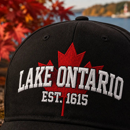 🔥 Last Day 50% OFF✨-🧢Lake Ontario Forever Embroidered Cotton Cap for Timeless Heritage Style 🌊✨
