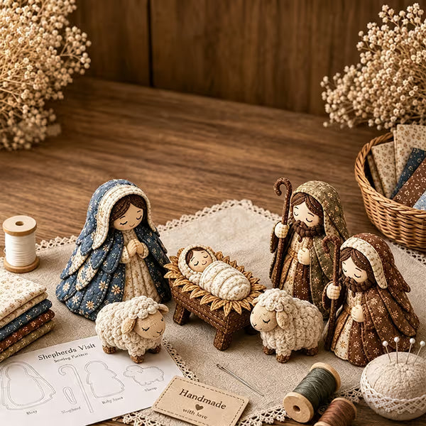 🔥 Last Day 50% OFF✨-🎄 DIY Patchwork Nativity Sewing Kit for Meaningful Holiday Crafting  Decor ✨