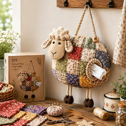 ⏰Last day Promotion 🔥-🐻 Create a Cute Patchwork Animal Tissue Box with This Fun DIY Sewing Kit ✨