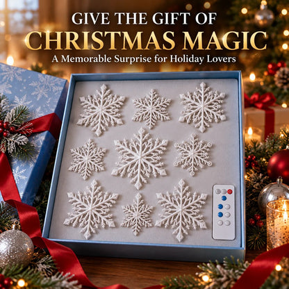 ⏳Last day Promotion 🔥-❄️LED Snowflake Wall Lights with 3D Glow & Remote Control for Magical Christmas Decor ✨