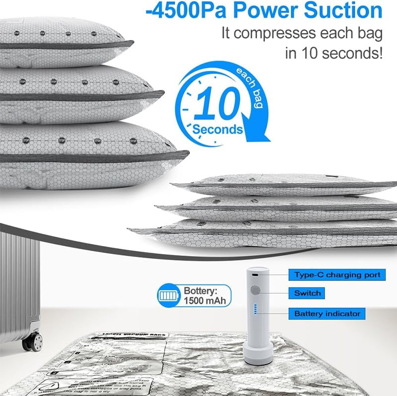 🔥 Holiday Celebration 50% OFF ✨- 🎁 Cordless Travel Vacuum Storage Compression Bag Set✈️
