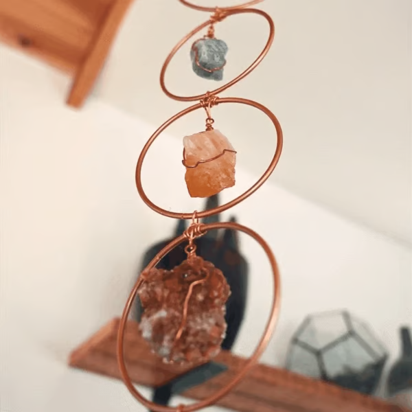 ✨ Raw Crystal 7 Chakra Gemstone Wall Decor – Natural Healing Crystal Hanging