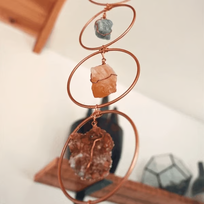 ✨ Raw Crystal 7 Chakra Gemstone Wall Decor – Natural Healing Crystal Hanging