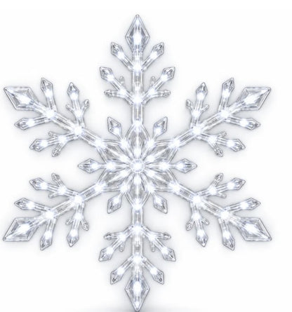 ⏳Last day Promotion 🔥-❄️LED Snowflake Wall Lights with 3D Glow & Remote Control for Magical Christmas Decor ✨