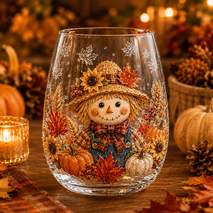 🔥 Last Day 50% OFF✨-🍂Autumn Harvest 3D Glass Cup Gift Set – 6 Festive Designs