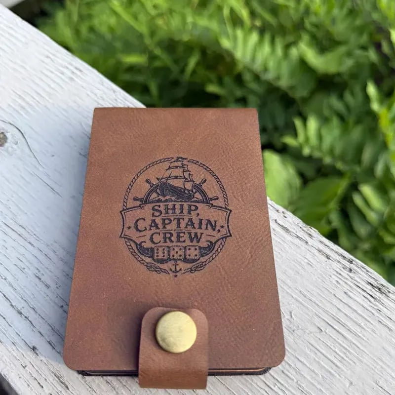 🔥 Last Day 50% OFF✨-⚓Ship, Captain, Crew Wooden Dice Game for Family Fun & Travel 🎲