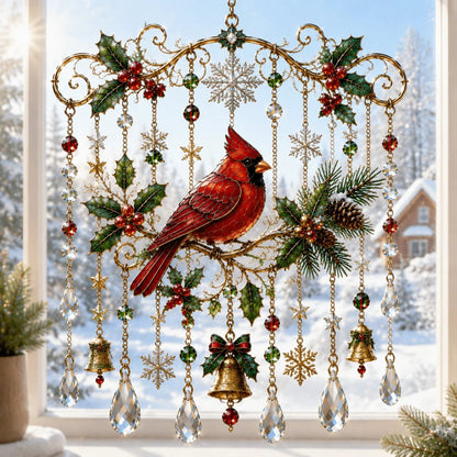🔥Last Day 50% OFF - Handmade Christmas Stained Glass Window Hanging