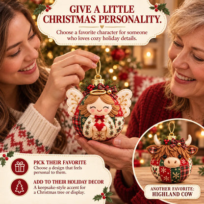 🎄 50% OFF – DIY Patchwork Christmas Ornament Kit – Cozy Handmade Holiday Decor ✨