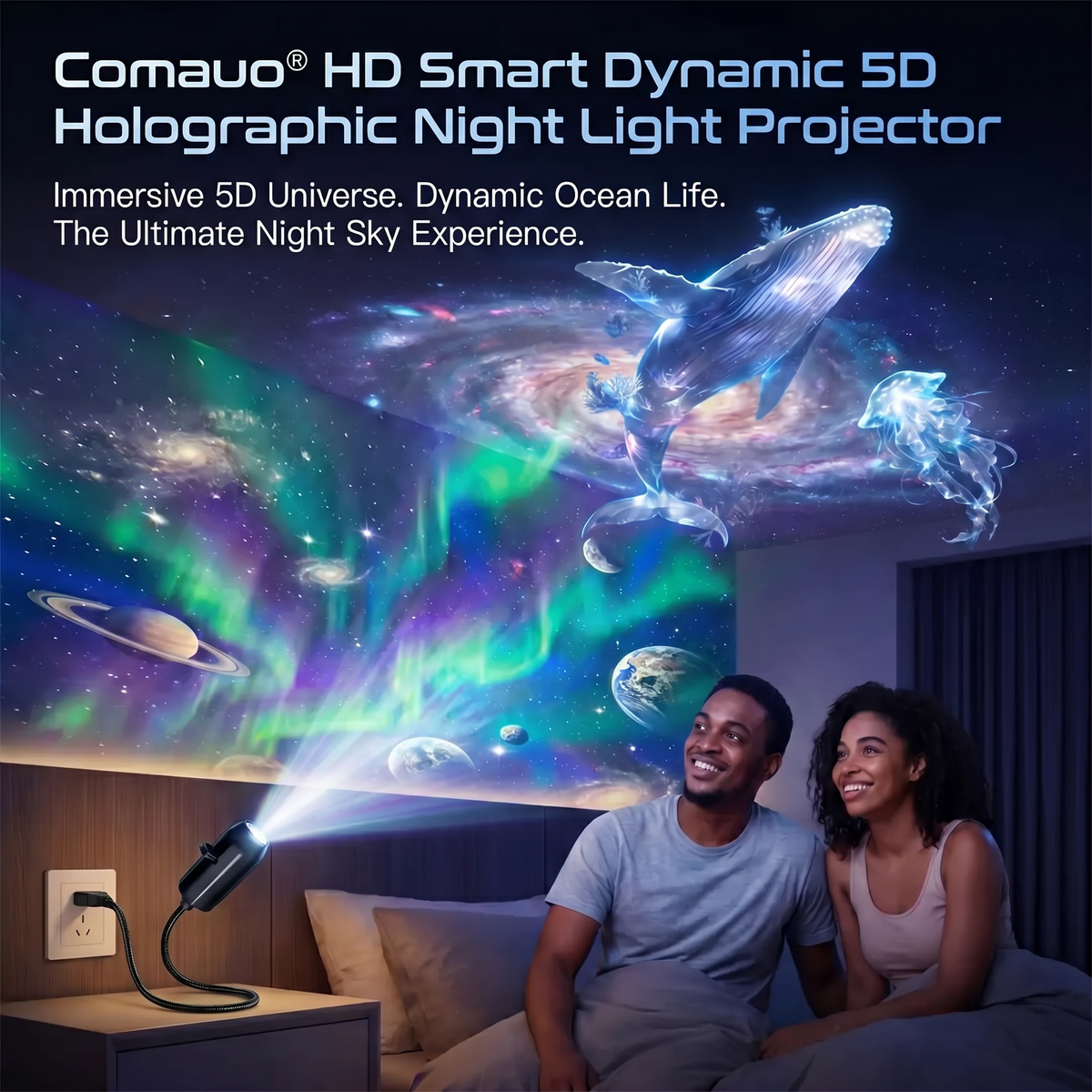 🔥 Last Day 50% OFF✨-Night Light Projector - Smart Holographic Star Projector