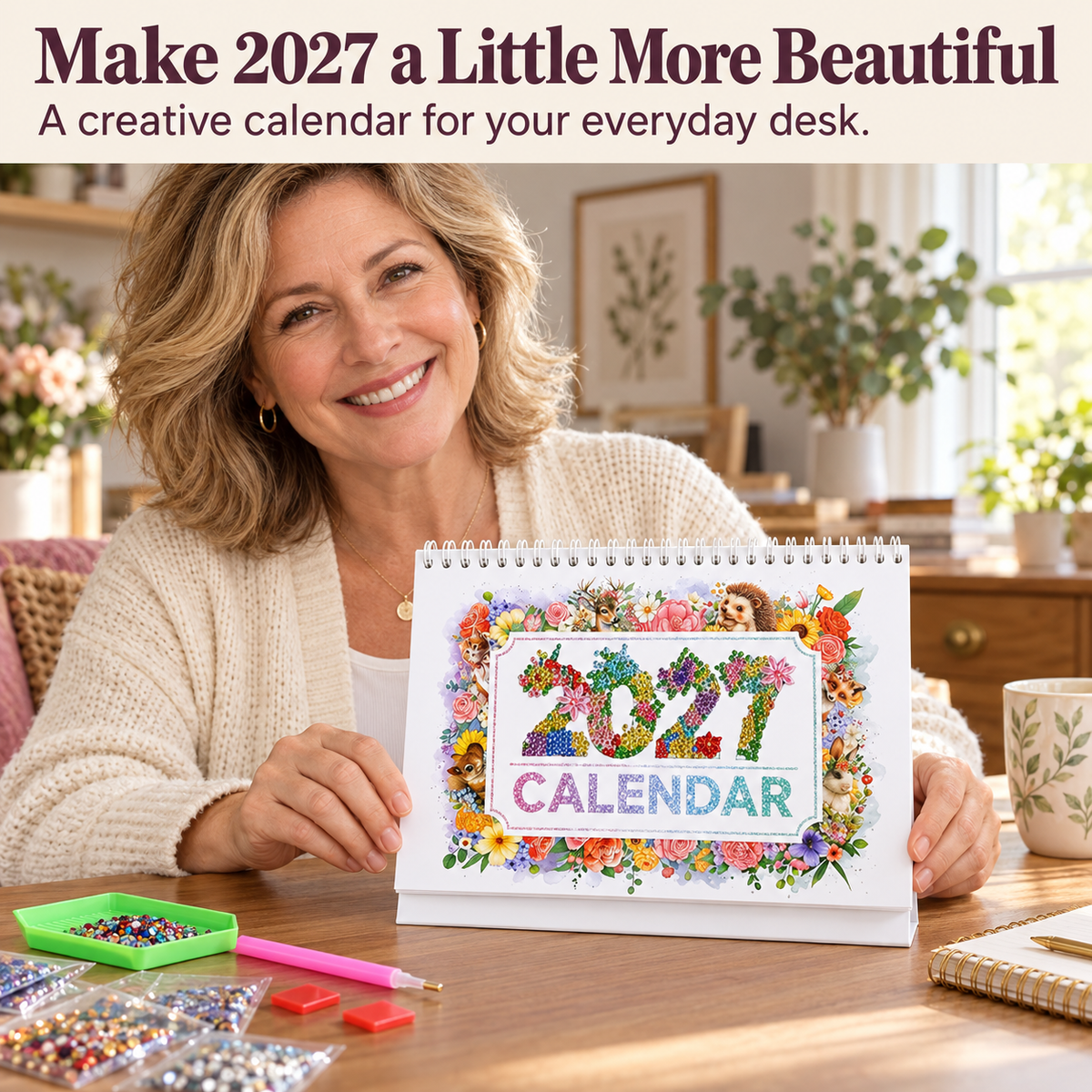 2027 Vintage Theme Diamond Calendar Set