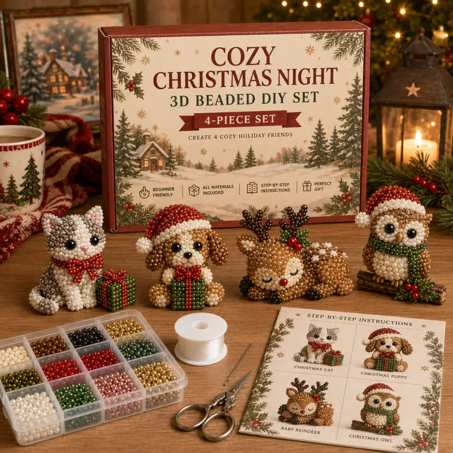 🔥Last Day 60% OFF -🎄Christmas Beaded DIY Ornament Kit – ✨3D Handmade Holiday Decorations & Creative Craft Set