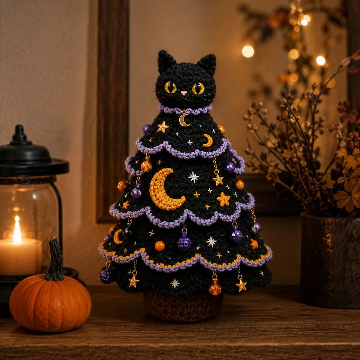 🎃Last day Promotion ⏰-Last day Promotion 🔥-🧶DIY Halloween Crochet Tree Kit for a Spooky & Fun Tabletop Decoration 👻