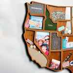 🎁 Personalized USA Travel Memory Map – Collect & Display Your Travel Keepsakes