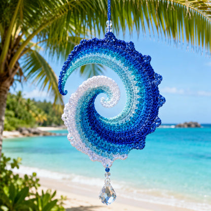 🔥 Last Day 52% OFF✨-🌊 DIY Ocean Wave Crochet Spinner For Coastal Charm 🧶💙
