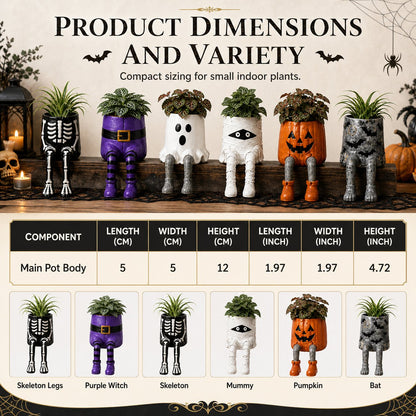 🪴 Last Day 50% OFF✨-🧙‍♀️Whimsical Halloween Hanging Leg Planter for Fun  🌵