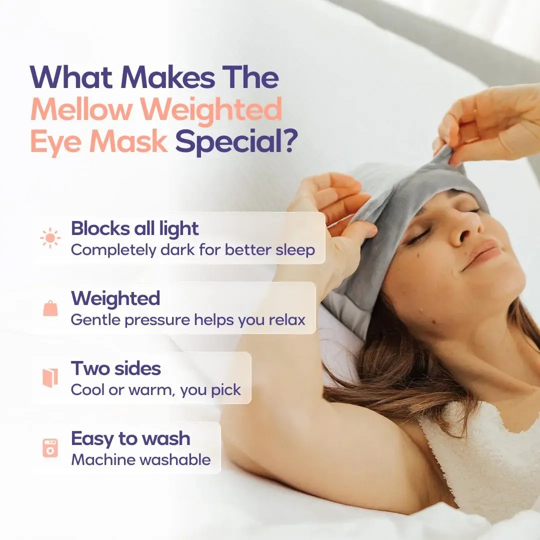 😴Weighted Eye Mask – Strapless 360° Wraparound Sleep Mask, Deep Pressure Relaxation Eye Mask for Better Sleep