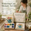 🌿Watering Can Mosaic Art Kit | Beginner-Friendly Floral DIY Craft with Vibrant Mosaic Beads & Sturdy Display Base✨