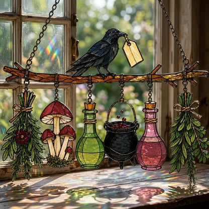 🖤 Holiday Celebration 50% OFF ✨-🐦‍⬛Gothic Raven Suncatcher for Magical Windows ⭐