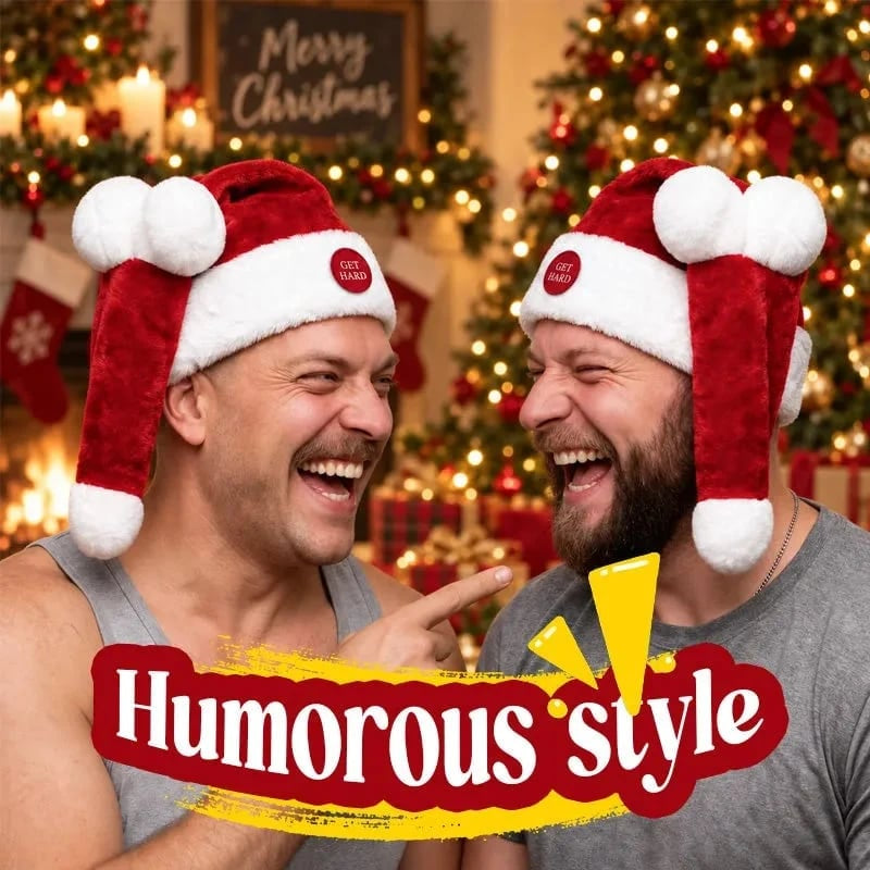 🎄Last day Promotion 🔥-🎅Animated Naughty Santa Hat for Funny Christmas Party Fun & Holiday Laughs 😂