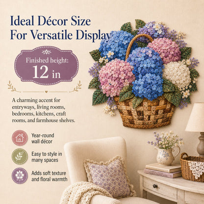 🧵HOT SALE 50% OFF✨ -🌸 Floral Basket Patchwork DIY Kit with 3D Layered Fabric Flowers for Creative Home Decor & Gifts 🎁