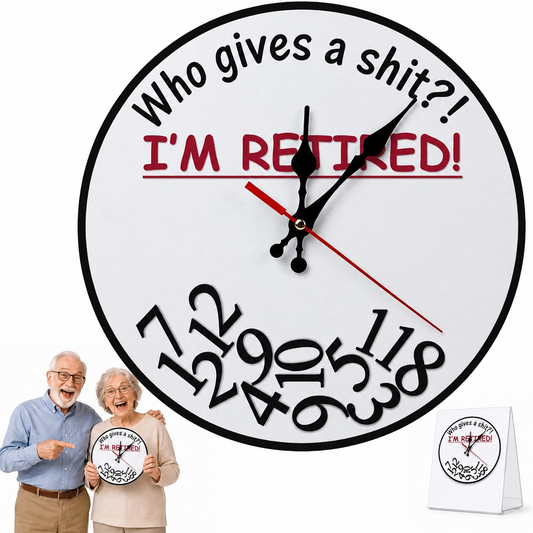 🔥⏰Hot Sale 49% OFF-🔥Retirement Humorous Quote Wall Clock