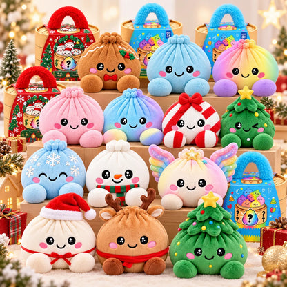 🎄Last Day 50% OFF✨-🥟Christmas Dumpling Plush Blind Box Collection for Cute Holiday Surprises 🎁
