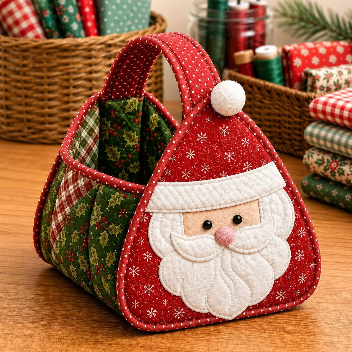 💯⏳  50% OFF – 🎄DIY Christmas Character Quilted Basket Kit🎁✨