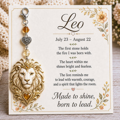 ⏰Holiday Celebration 50% OFF🔥 -✨ Personalized Zodiac Birthstone Keychains & Cards  ♈💎