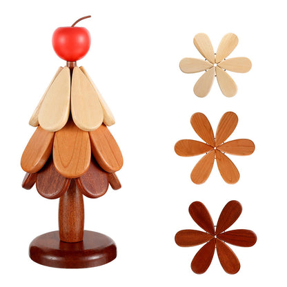 🍒Last day Promotion 🔥-🌲 Natural Wooden Tree Trivets for Protecting Tables from Hot Dishes  🍒