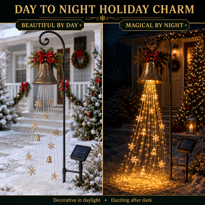 🎄HOT SALE 50% OFF💕 -🔔Christmas Bell Cascade Solar Yard Lights for Magical Outdoor Holiday Decor🎄