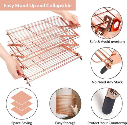 ⏰Last day Promotion 🔥-✨ Foldable Cooling Rack Makes Baking Easier and Kitchens Tidier 🍪