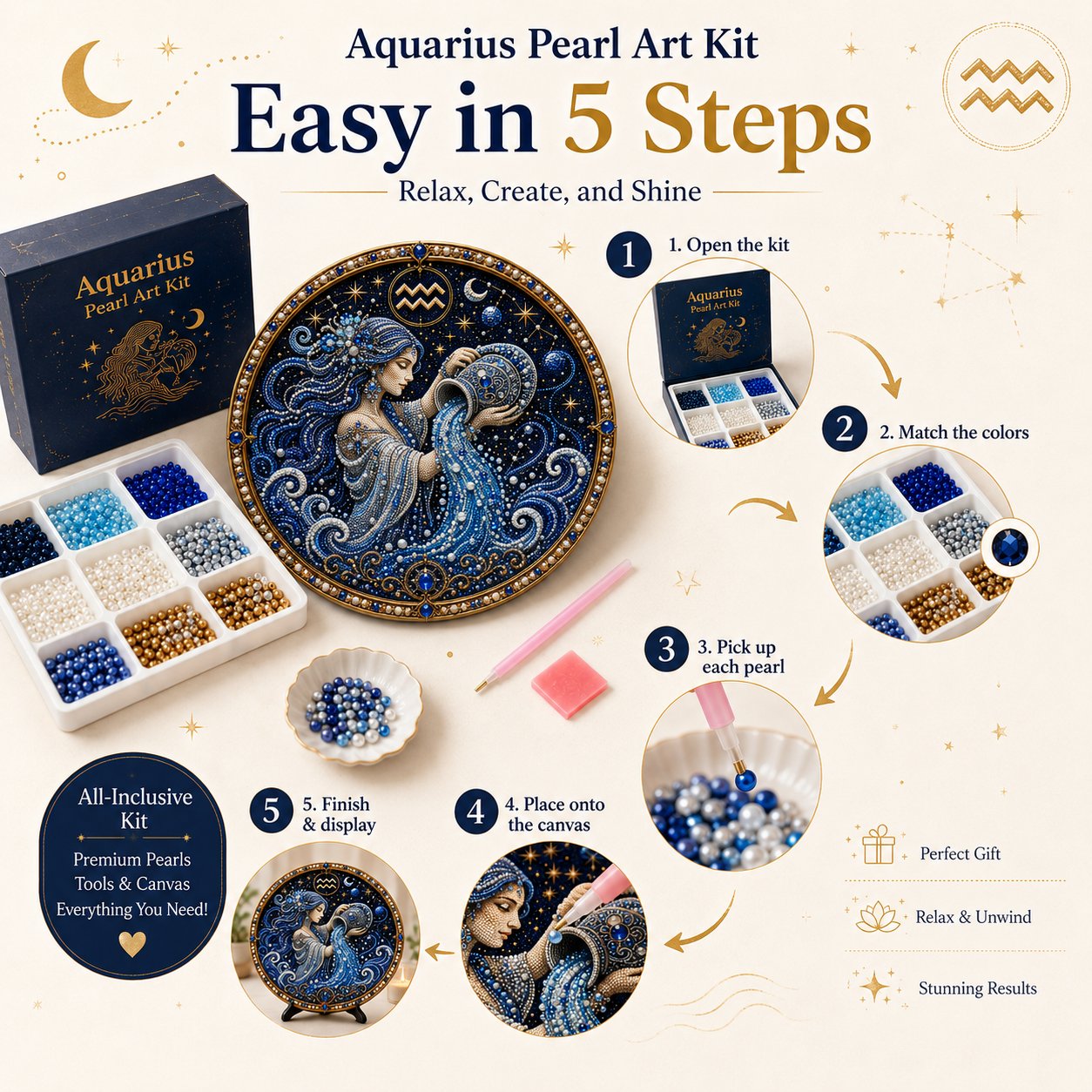 🔥Maak Je Eigen Hemelse Meesterwerk — 12 Sterrenbeelden Parelkunst DIY Kit ♈🌙