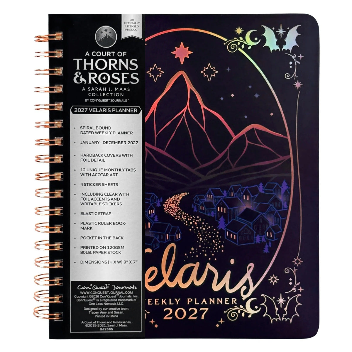 🌙 A Court of Thorns and Roses: Velaris 2027 Weekly Planner ✨ Officially Licensed Fantasy Organizer
