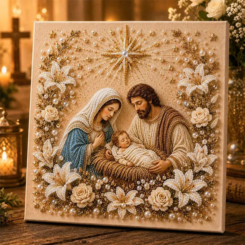 🔥 Last Day 75% OFF – ✝️DIY Jesus Pearl Art Kit – Faith-Inspired 3D Beaded Christian Wall Artwork