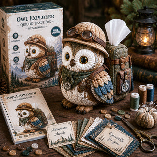 🔥Last day Promotion -🦉 Charming Owl Tissue Box Cover with This Easy DIY Sewing Kit ✨