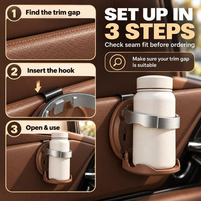 🥤 Last Day 50% OFF✨-🚗Foldable Car Door Cup Holder & Phone Stand for Easy 📱