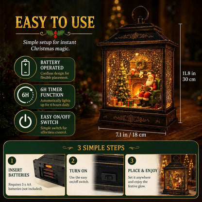 🎁 Last Day 50% OFF✨-🎅 Santa's Magical Fireplace Lantern Bring the Magic of Christmas Home ✨