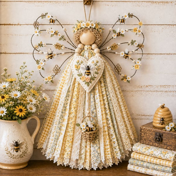 ⏰Last day Promotion 🔥-✨ DIY Angel Fabric Hanging Kit for Peaceful Crafting & Beautiful Home Decor 🪽
