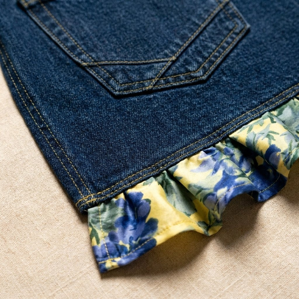 👖 Denim Echo Ruffle Apron