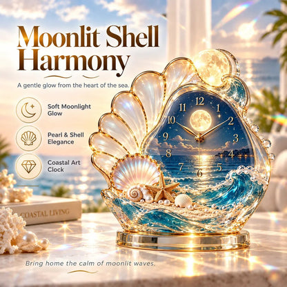🌊50% OFF !! ⏰ - 🕰️ Coastal Crystal Clock for Ocean-Inspired Decor 🐚