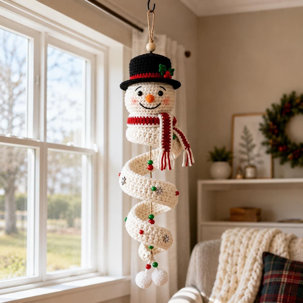 🔥HOT SALE🔥50% OFF - 🎅🌲Crochet Snowman Spiral Oranment DIY Kit
