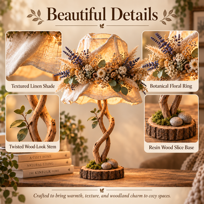 🔥 Last Day 50% OFF✨-Botanical Woodland Table Lamp 🌿