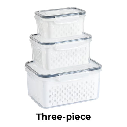 ⏰Last day Promotion 🔥-🥬 4-in-1 Draining Food Storage Container Keeps Fruits & Veggies Fresh & Organized ✨