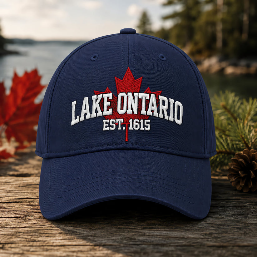 🔥 Last Day 50% OFF✨-🧢Lake Ontario Forever Embroidered Cotton Cap for Timeless Heritage Style 🌊✨