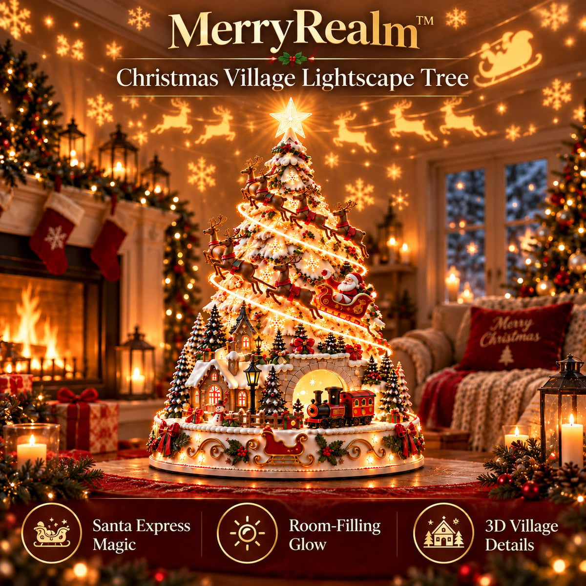 🎄Christmas Village Lightscape Tree-🤩50% OFF