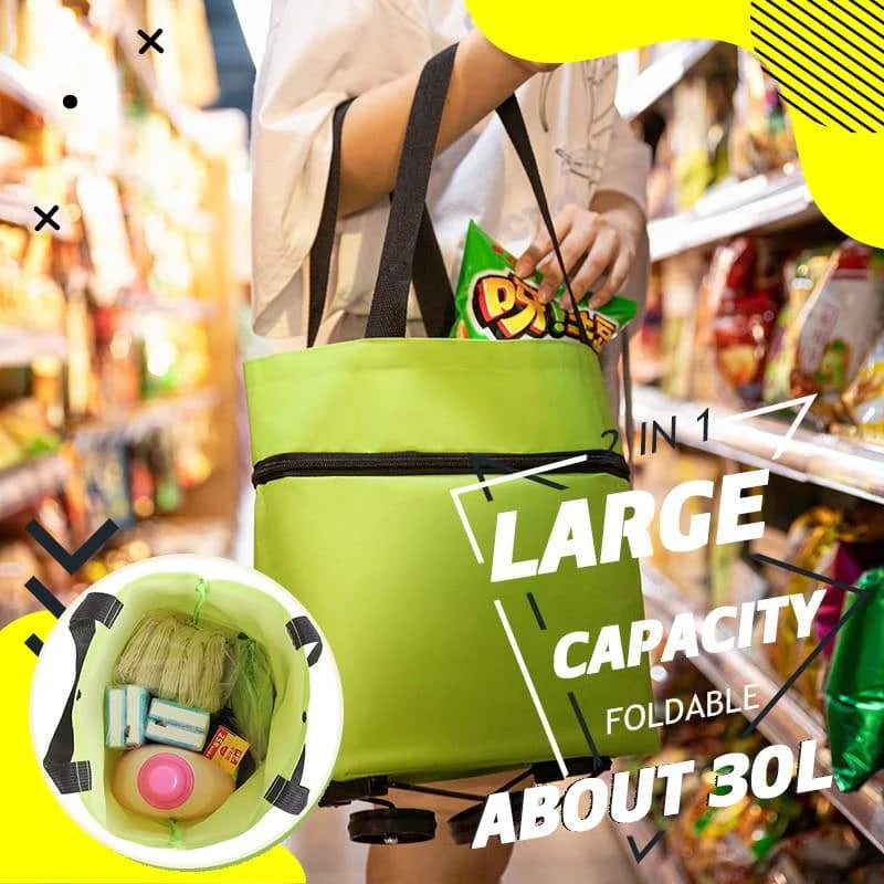🔥🛍️Foldable 2-in-1 Shopping Bag