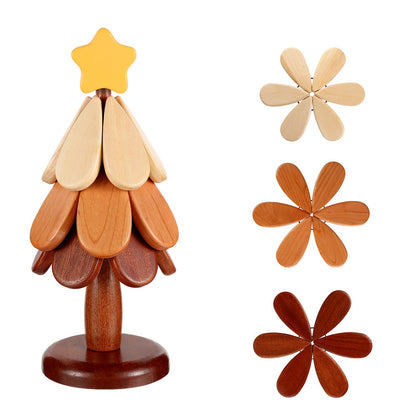 🍒Last day Promotion 🔥-🌲 Natural Wooden Tree Trivets for Protecting Tables from Hot Dishes  🍒