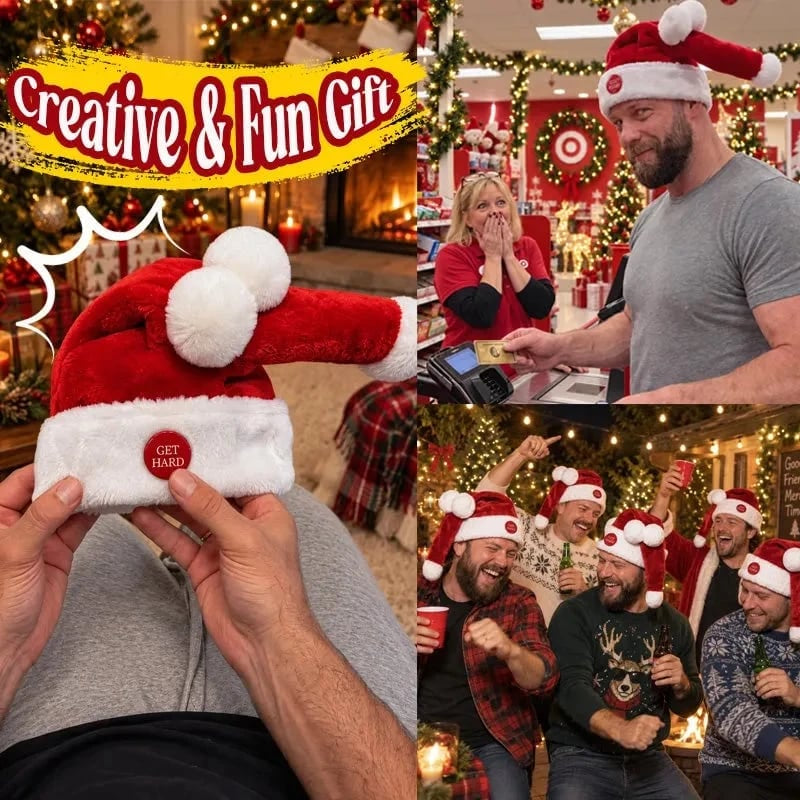 🎄Last day Promotion 🔥-🎅Animated Naughty Santa Hat for Funny Christmas Party Fun & Holiday Laughs 😂